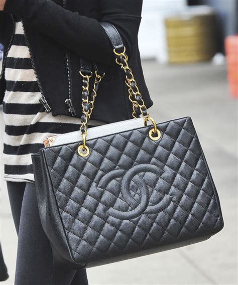 chanel classic gst tote bag價錢|Chanel shopping tote original.